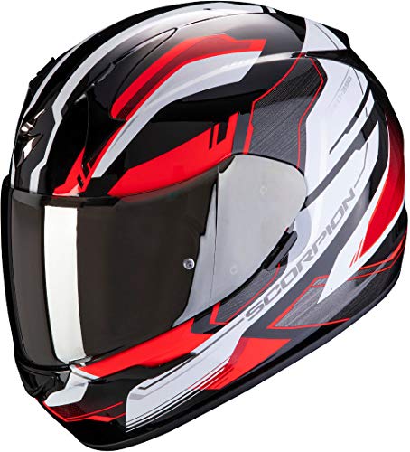 Kask motocyklowy Scorpion EXO-390 BOOST Black-White-Red, czarny/biały/czerwony, L