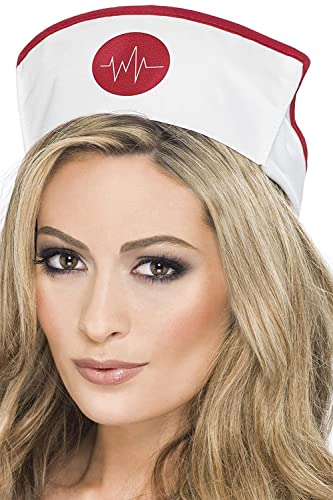 Smiffys Smiffys czapka pielęgniarska z tkaniny z elastyczną 28076