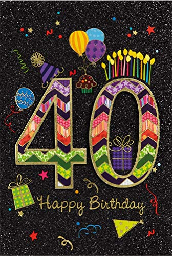 BSB BSB Kartka urodzinowa życzenia urodzinowe na 40. urodziny - Happy Birthday - jasnozielona koperta 528840-2