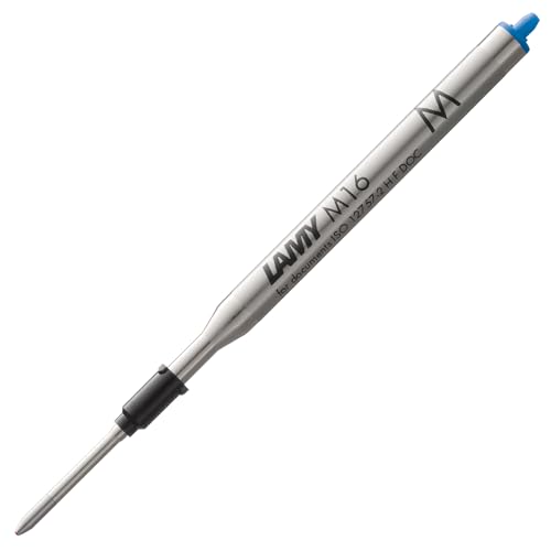 LAMY M 16 wkład 801 do długopisu wykonany z metalu w kolorze niebieskim - szerokość linii M, pojedynczy