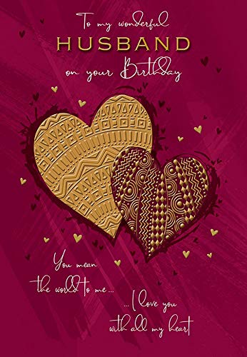 Piccadilly Greetings Współczesna kartka urodzinowa mąż - 23 x 15 cm - Piccadilly Greetings A11754