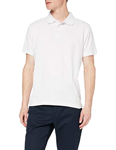 FM London (2-pak) męska koszulka polo | bawełna stretch, dopasowane koszulki polo, biały, XXL