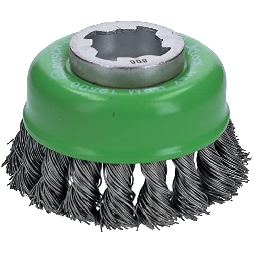 Bosch Powertools powertools X-LOCK cup brush Heavy for Inox 75mm knotted type 75mm diameter 0.5 mm wire