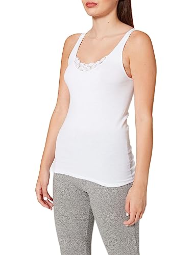 Schiesser Damski Top Na Ramiączkach, Biały, 42