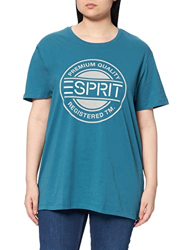 ESPRIT T-shirt męski z logo, 450/Petrol Blue, XS
