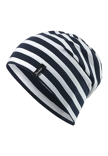 Sterntaler czapka typu beanie z motywem pasków, wiek: od 2 do 4 lat, rozmiar: 53, niebieska (morska)