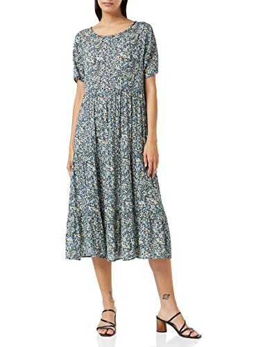 ONLY Damska sukienka Onlabigail Life S/S Midi Dress WVN Noos, Night Sky/Aop:abigail Mini Flowers, 36