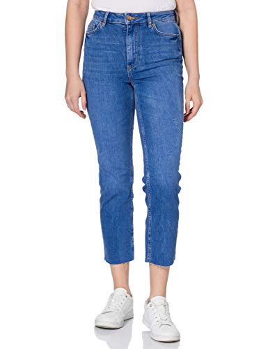 PIECES Jeansy damskie o prostym kroju, niebieski (medium blue denim), M