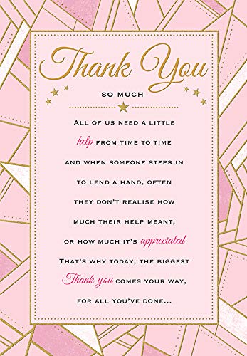 Regal Publishing Heartfelt Wishes Sentimental Thank You Card - 23 x 15 cm - Regal Publishing C80700