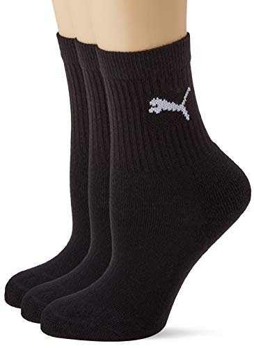 PUMA Skarpety dziecięce, uniseks (3 sztuki), czarny, 35-38