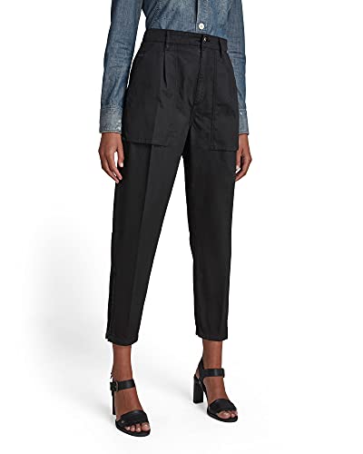 G-STAR RAW Damskie spodnie na co dzień Archive High Waist 3D ChinoG-STAR RAW damskie spodnie casualowe Archive High Waist 3D chinosy, Czarny (Dk Black Cobler D18634-c322-b787), 25