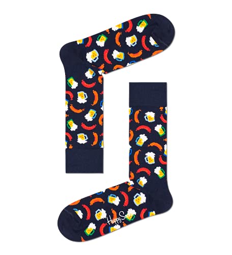 Happy Socks Męskie skarpety Beer and Sausage, granatowe, 4-11 (rozmiar: 41-46)