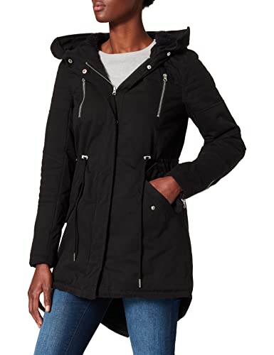 Urban Classics Damska kurtka Sherpa Lined Cotton Parka, czarny, XL