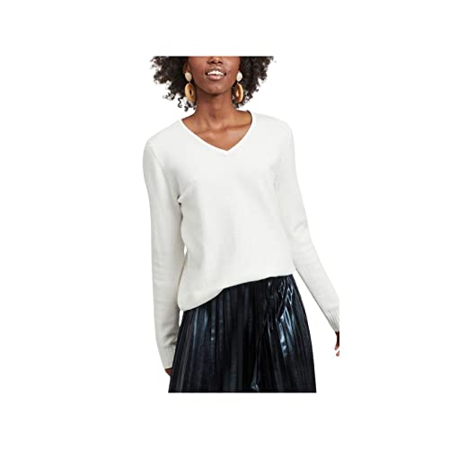Unbekannt Damski sweter Viril L/S V-Neck Knit Topnoos, White Alyssum, S
