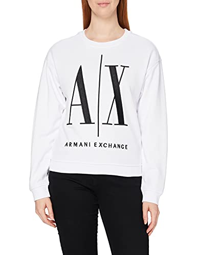 Armani Exchange Damska bluza Icon Project Sweat, biały (Optic White 1000), S