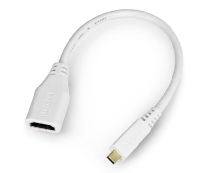 Raspberry Pi Adapter microHDMI - HDMI oryginalny do RPi 4B