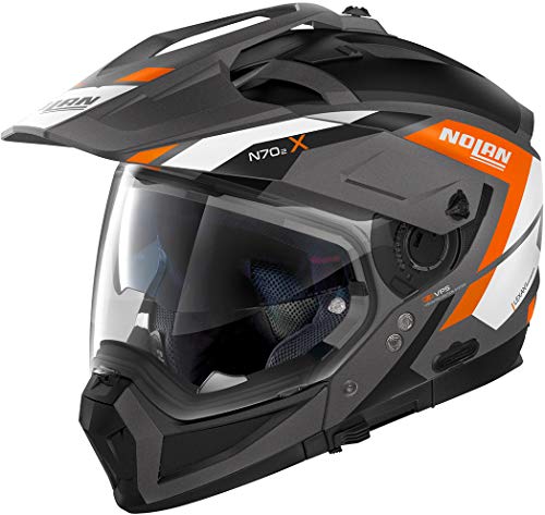 Nolan Kask enduro N70-2 X GRANDES ALPES N-COM Flat Lava Grey 24 z osłoną przeciwsłoneczną, XXS 54