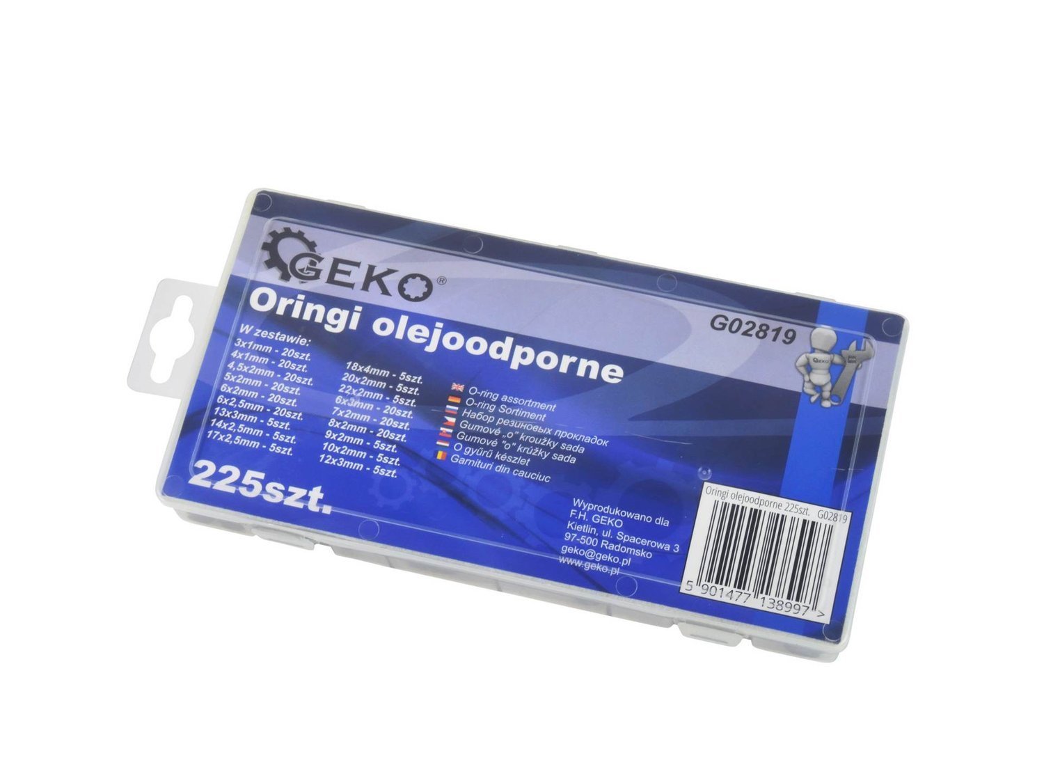 GEKO Oringi olejoodporne 225szt.(20)