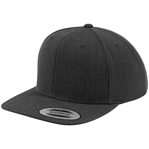Flexfit Klasyczna czapka snapback, czapka uniseks dla kobiet i mężczyzn, w wielu kolorach, rozmiary one size i dzieci szary ciemnoszary/ciemnoszary Rozmiar uniwersalny 6089M