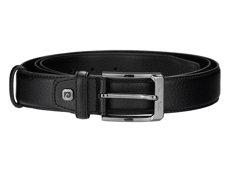 męski pasek z prawdziwej skóry Pierre Cardin 5011 ROB01 BLACK