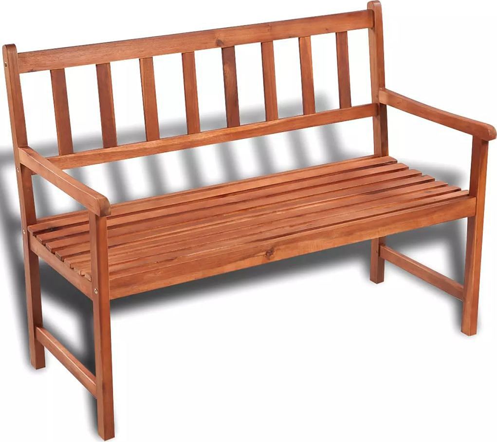 Elior Drewniana ławka ogrodowa Dean - brązowa