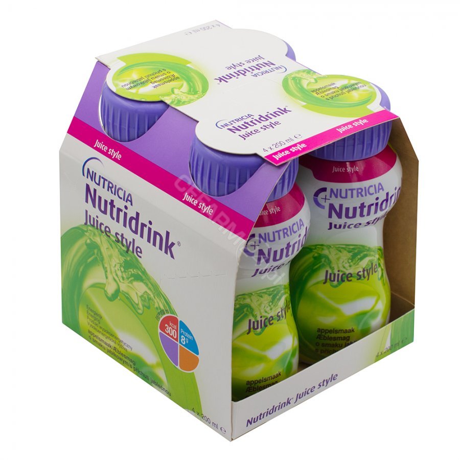N.V.Nutricia Nutridrink Juice Style o smaku jabłkowym 4x200ml