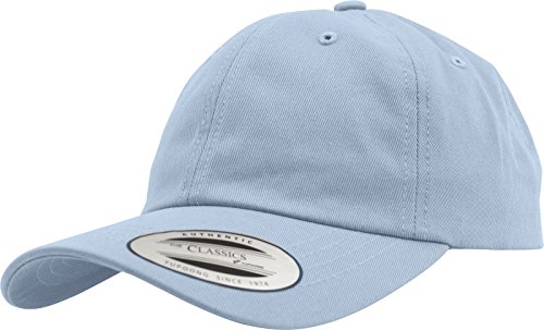 Yupoong Flexfit Low Profile Cotton Twill czapka dla kobiet i mężczyzn, 6 paneli, niestructured z mosiężnym zamknięciem, niebieski (lightblue), jeden rozmiar