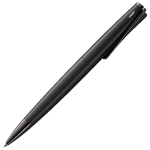 LAMY Długopis studyjny 266 – długopis ze stali nierdzewnej w kolorze All Black, z mechanizmem obrotowym – z wkładem o dużej pojemności – linia pisania M, 1 sztuka (1 opakowanie)