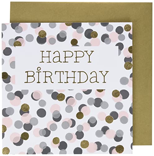 Perleberg Kartka urodzinowa Black&Gold - Happy Birthday - 15 x 15 cm 7762010-2
