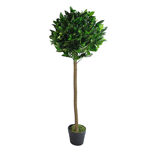Leaf Design UK sztuczna laurowa topiary drzewo kulowe, zielone, 120 cm
