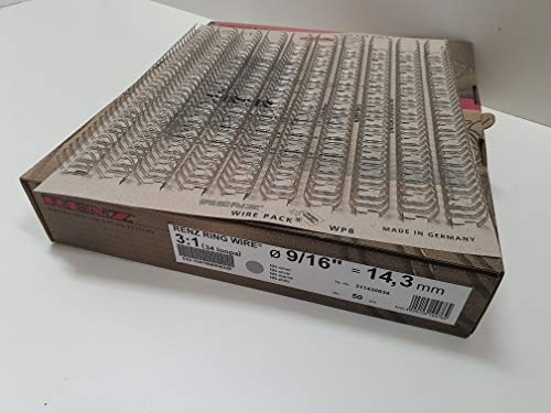 Renz preferencyjny ring wire drut grzebień do łączenia elementów w 3: 1, podziału 34 pętli, średnica 6.9 MM, 1/4 cala, srebrny mat 310690934