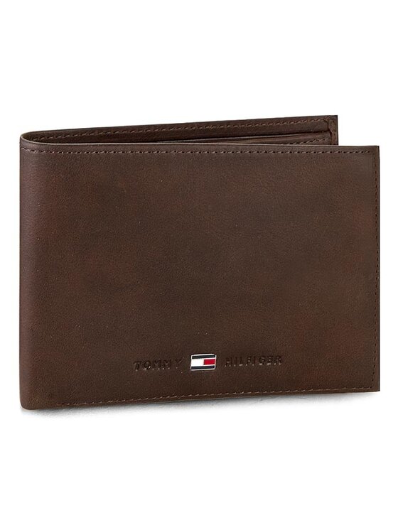 Tommy Hilfiger Duży Portfel Męski Johnson Cc And Coin Pocket AM0AM00659 Brązowy