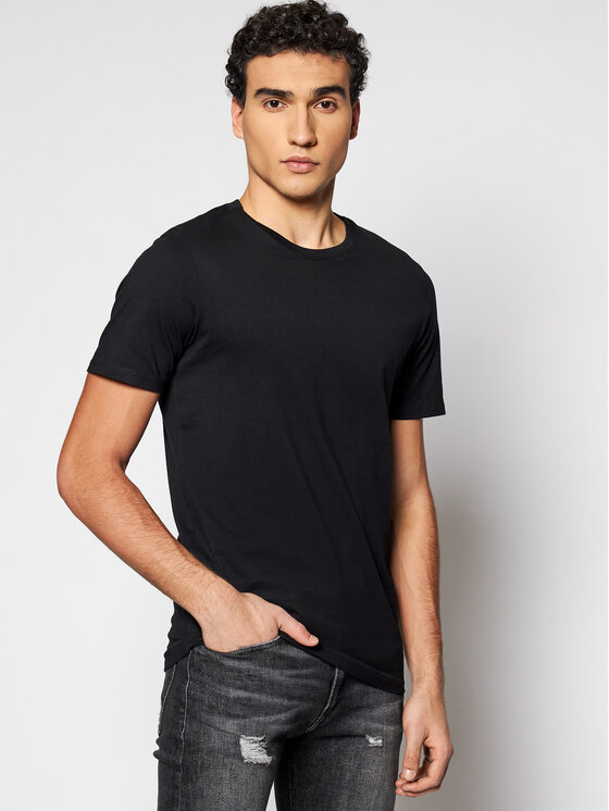 Jones Jack T-Shirt Orrganic Basic 12156101 Czarny Slim Fit