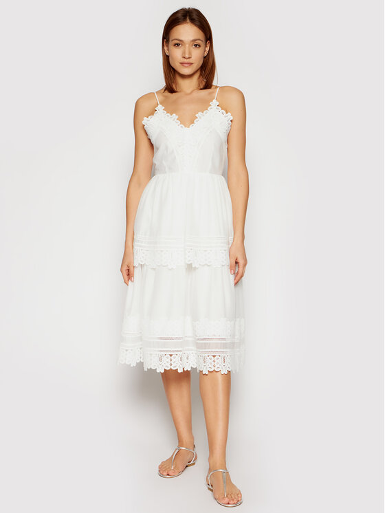 Sukienki - Marella Sukienka codzienna Pelago 32210312 Biały Regular Fit - grafika 1