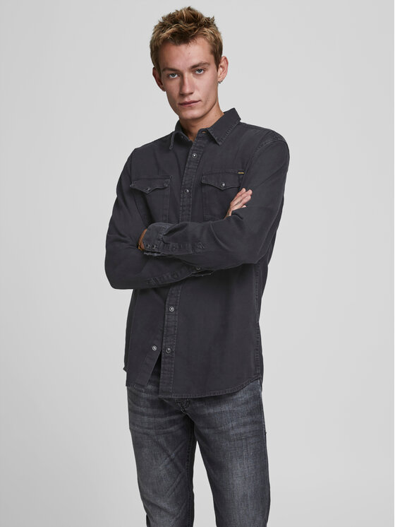 Jack&Jones Koszula Sheridan 12138115 Czarny Slim Fit