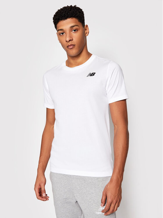 New Balance T-Shirt Classic Arch NBMT1198 Biały Slim Fit