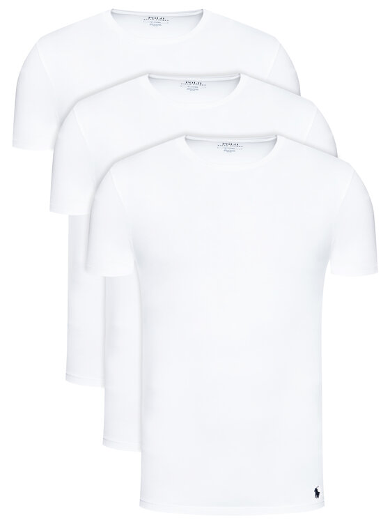 Ralph Lauren Polo Komplet 3 t-shirtów Classic Crew 714830304003 Biały Regular Fit