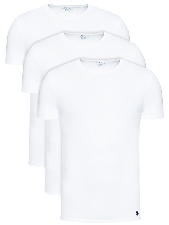 Ralph Lauren Polo Komplet 3 t-shirtów Classic Crew 714830304003 Biały Regular Fit