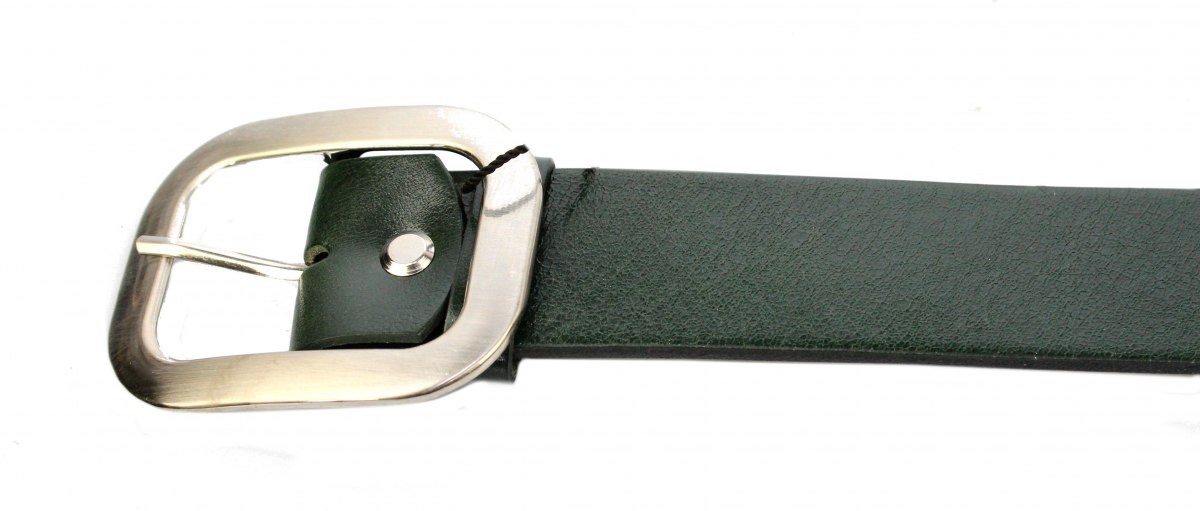 Pasek Skórzany Damski PAS-MAX (PL) Skóra Naturalna EXTRA Gładki 40 mm CIEMNY ZIELONY K111