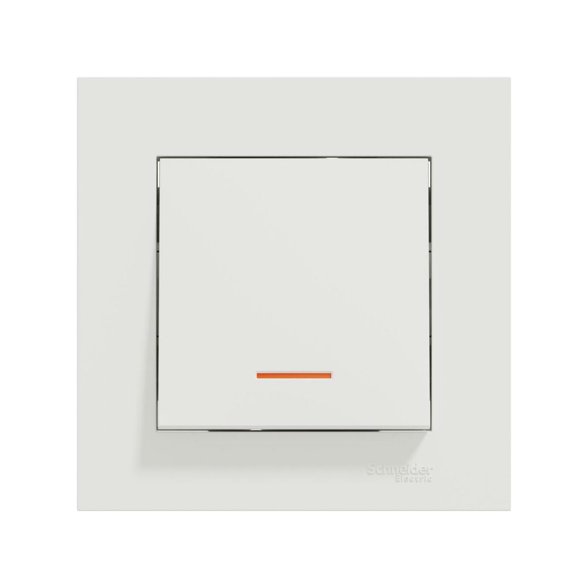 Schneider Electric Włącznik pojedynczy schodowy z podświeteniem Miluz Ed biały