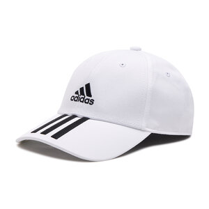 Adidas Czapka z daszkiem Baseball 3-Stripes Twill Cap FQ5411 White/Black/Black