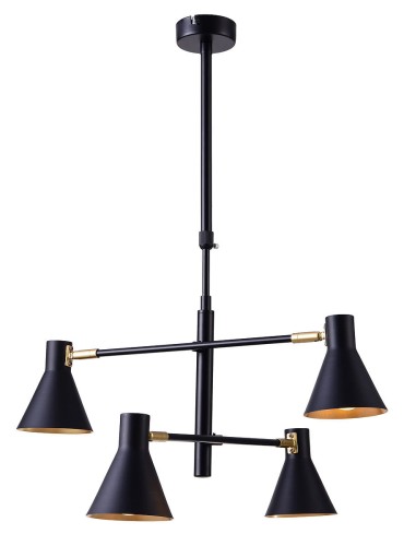 Candellux LESS LAMPA WISZĄCA 4X40W E14 CZARNY MATOWY