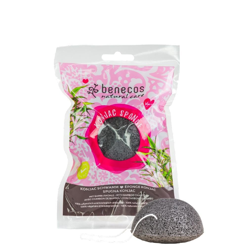 Konjac Benecos Benecos Naturalna gąbka do twarzy z bambusem