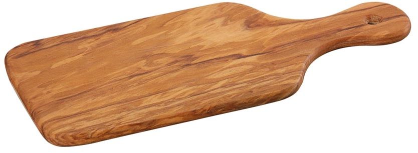 Zassenhaus Deska do krojenia z rączką, drewno oliwne, 26×12×0,9 cm, ZS-058550