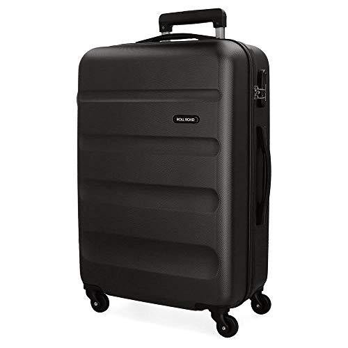 Rolka Road Flex czarna średnia twarda walizka 65 cm