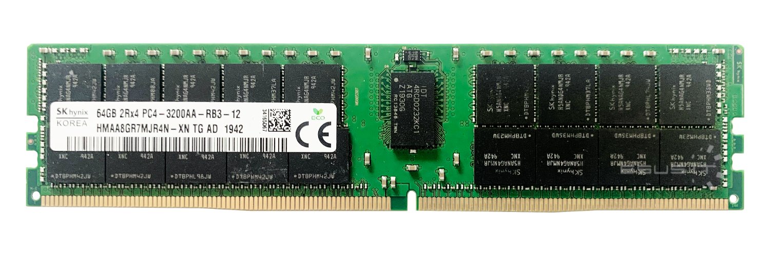 RAM 1x 64GB Hynix ECC REGISTERED DDR4 2Rx4 3200MHz PC4-25600 RDIMM | HMAA8GR7MJR4N-XN