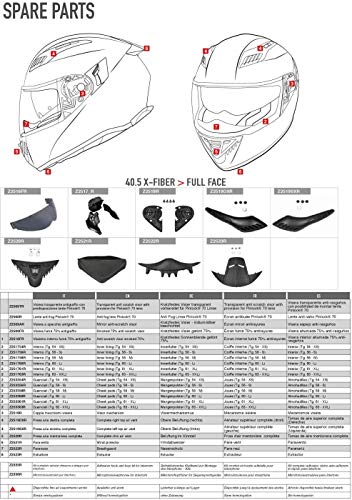 Givi Wyściółka policzkowa do kasków integralnych HPS 40.5 X-Fiber, czarna, rozmiar 40