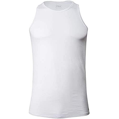 Fila Męska koszulka z okrągłym dekoltem FU5033 MAN ROUND NECK TANK TOP 300 XL, 300 White, XL, FU5033 FU5033