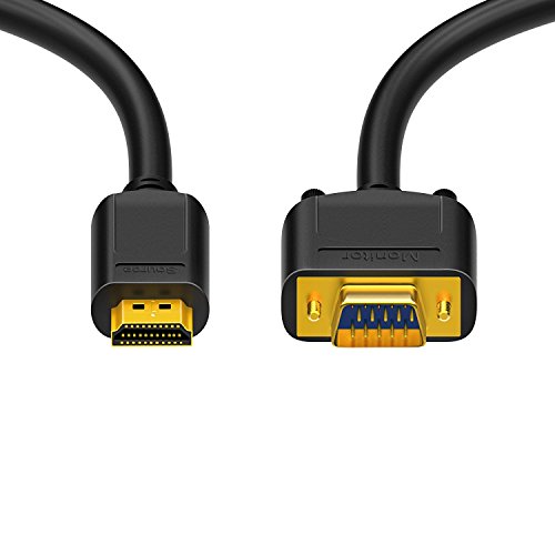 HDSupply Przewód HDMI na VGA hdsupply 1 m vergoldetet 1080p czarny X-HC110-050