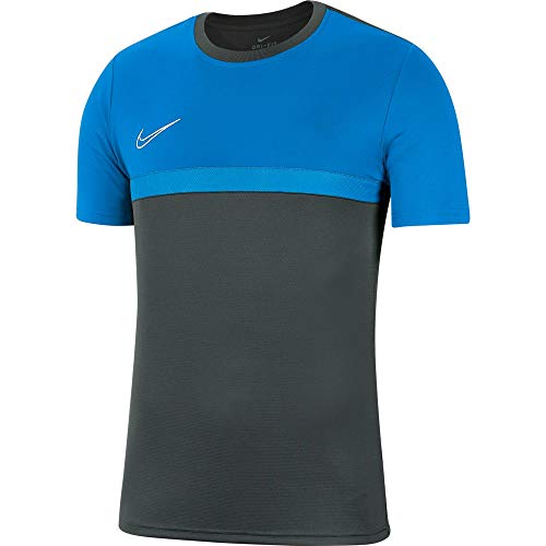 Nike Unisex Kids Academy Pro Top Ss Top Szary Antracyt/niebieski fotograficzny/niebieski / (biały) S